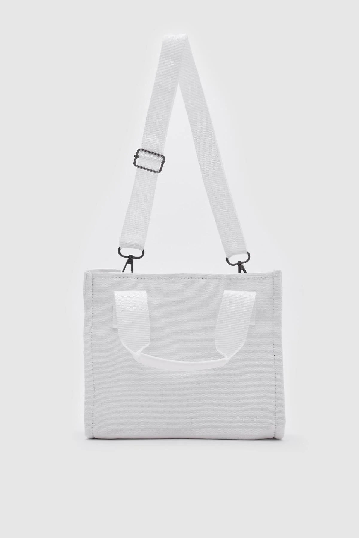 Canvas Fabric White Crossbody Bag crossbody bag LUNARITY GARAGE   