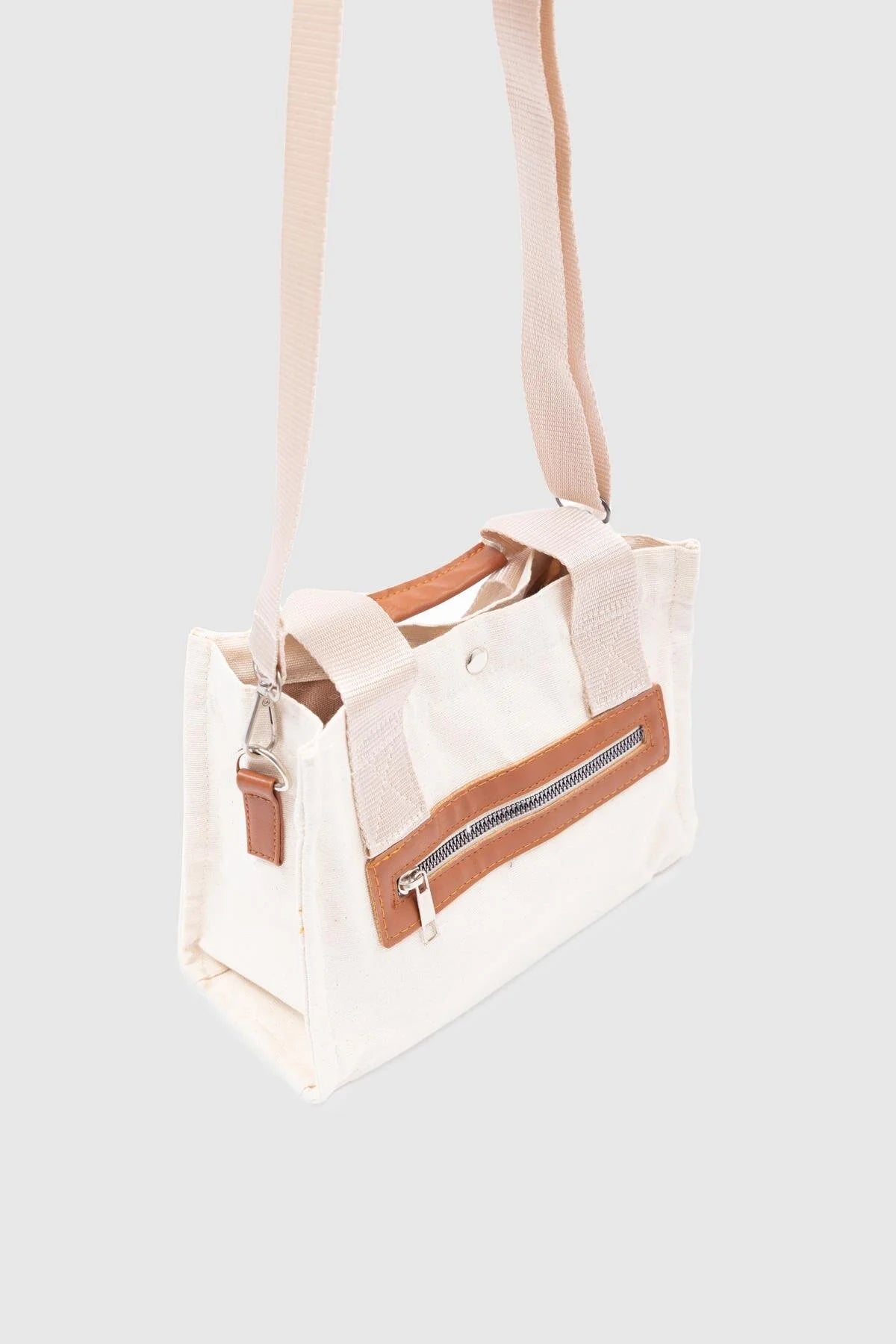 Canvas Fabric Cream Crossbody Bag crossbody bag LUNARITY GARAGE   