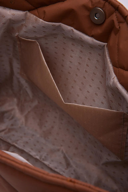 Quilted Bigger Tan Shoulder Bag Gabbi bag LUNARITY GARAGE   