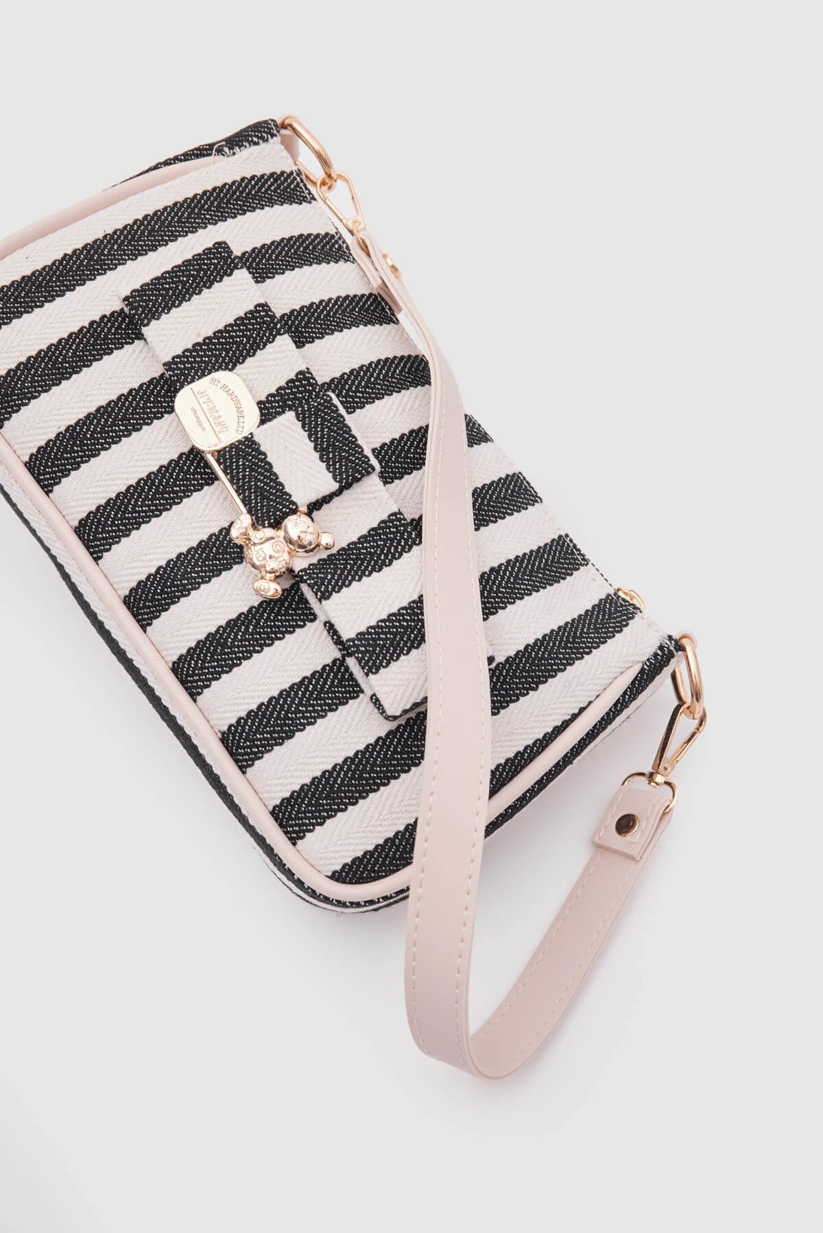 Kate Black Buckled Denim Baguette Bag baguette bags LUNARITY GARAGE