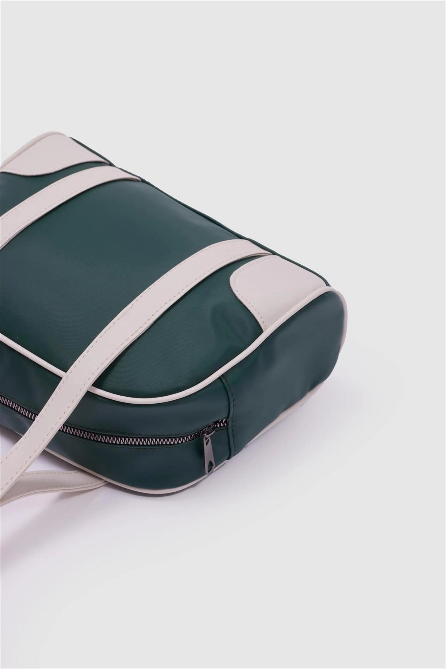 College Pattern Green Retro Shoulder Bag Moon bag LUNARITY GARAGE   