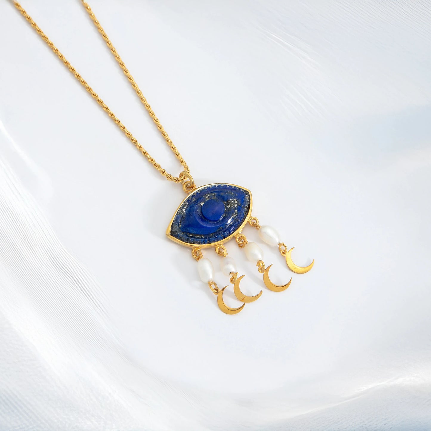 Lapis Eye Pendant Necklace Necklace LUNARITY GARAGE