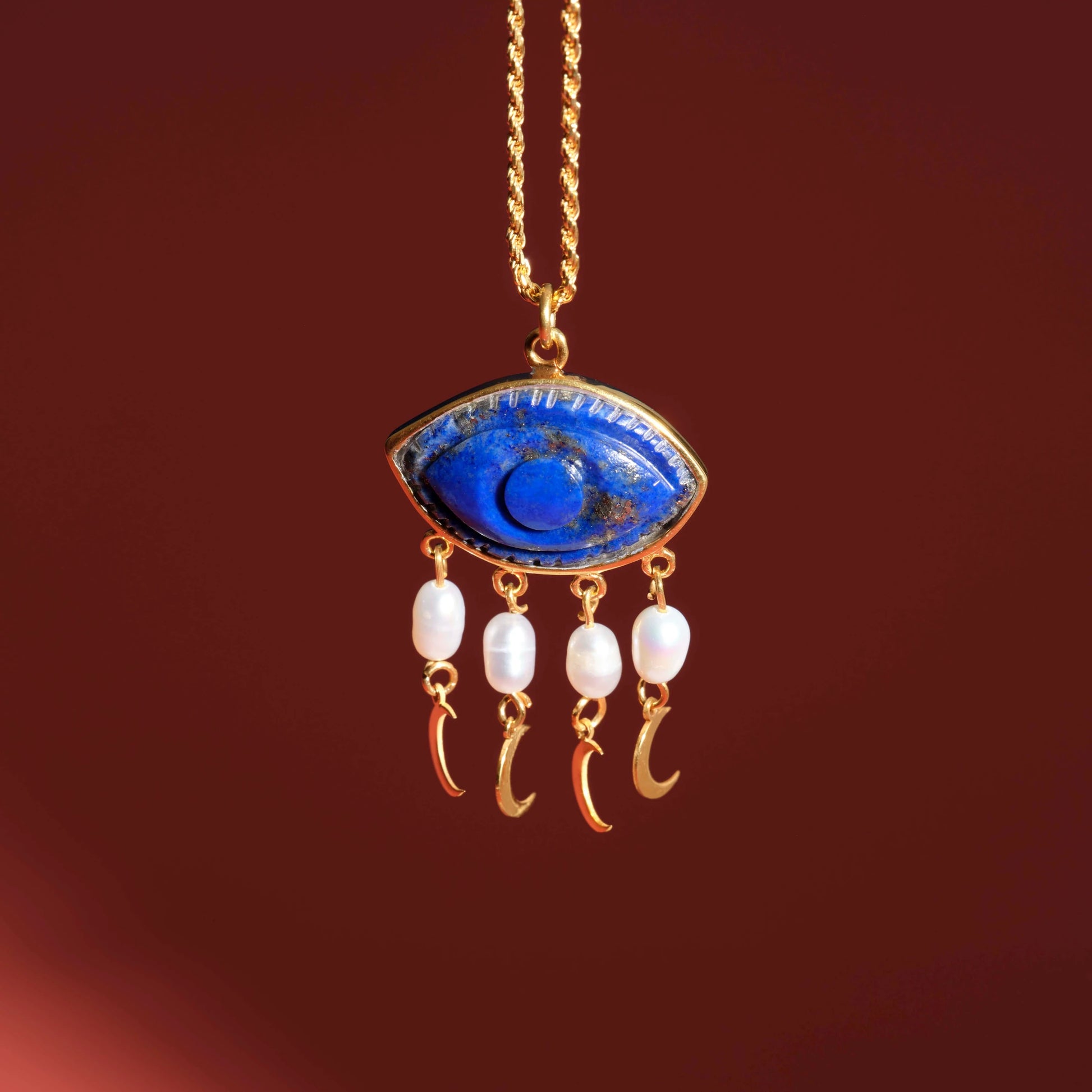 Lapis Eye Pendant Necklace Necklace LUNARITY GARAGE