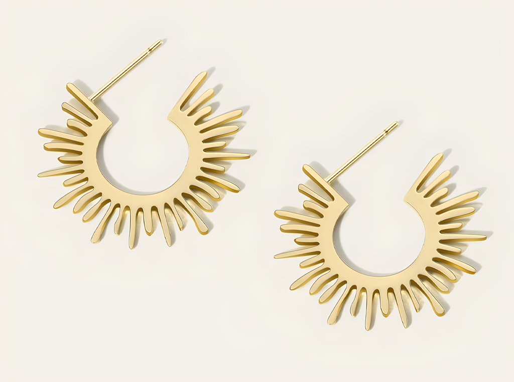 Rebellious Rings Hoops earrings LUNARITY GARAGE Gold  