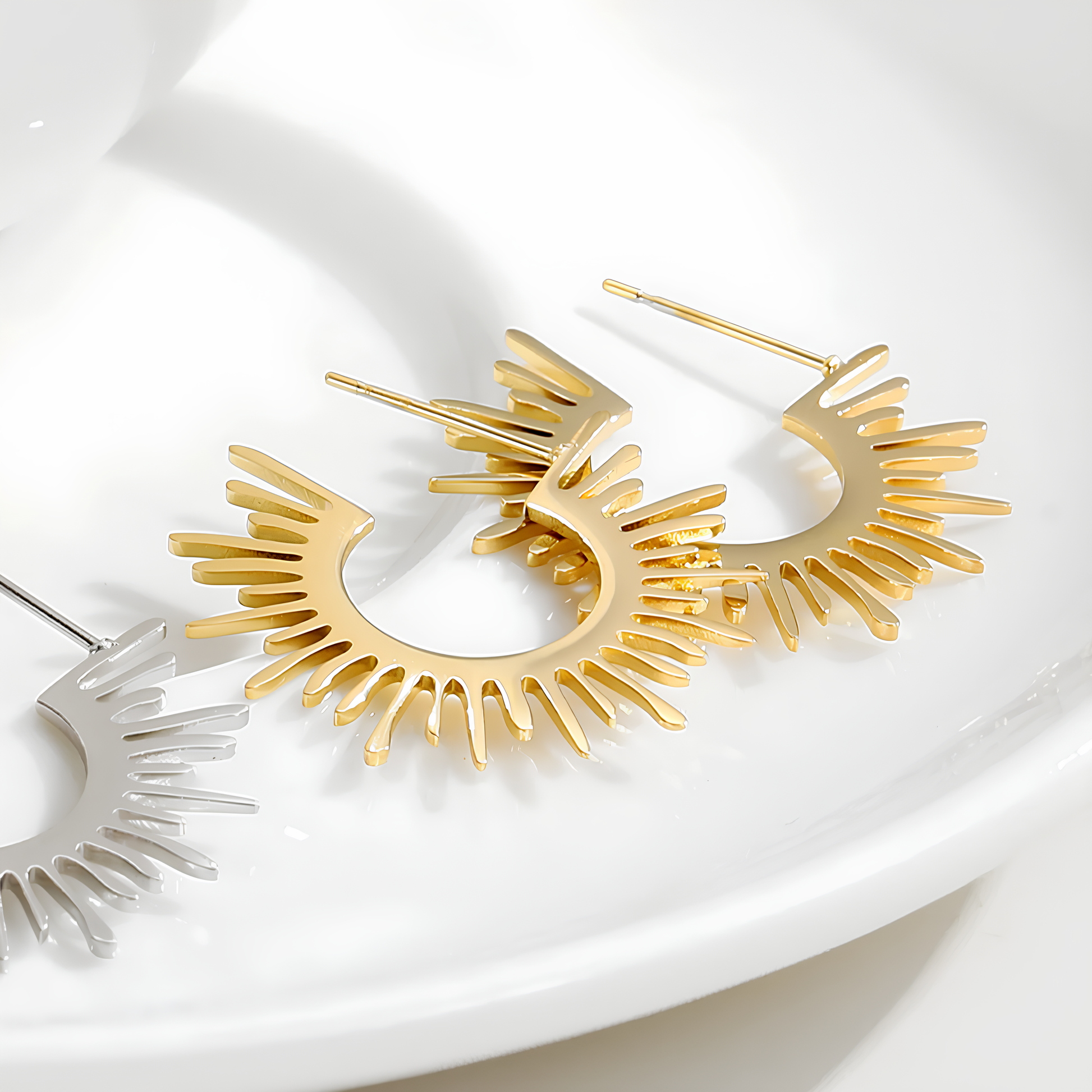 Rebellious Rings Hoops earrings LUNARITY GARAGE