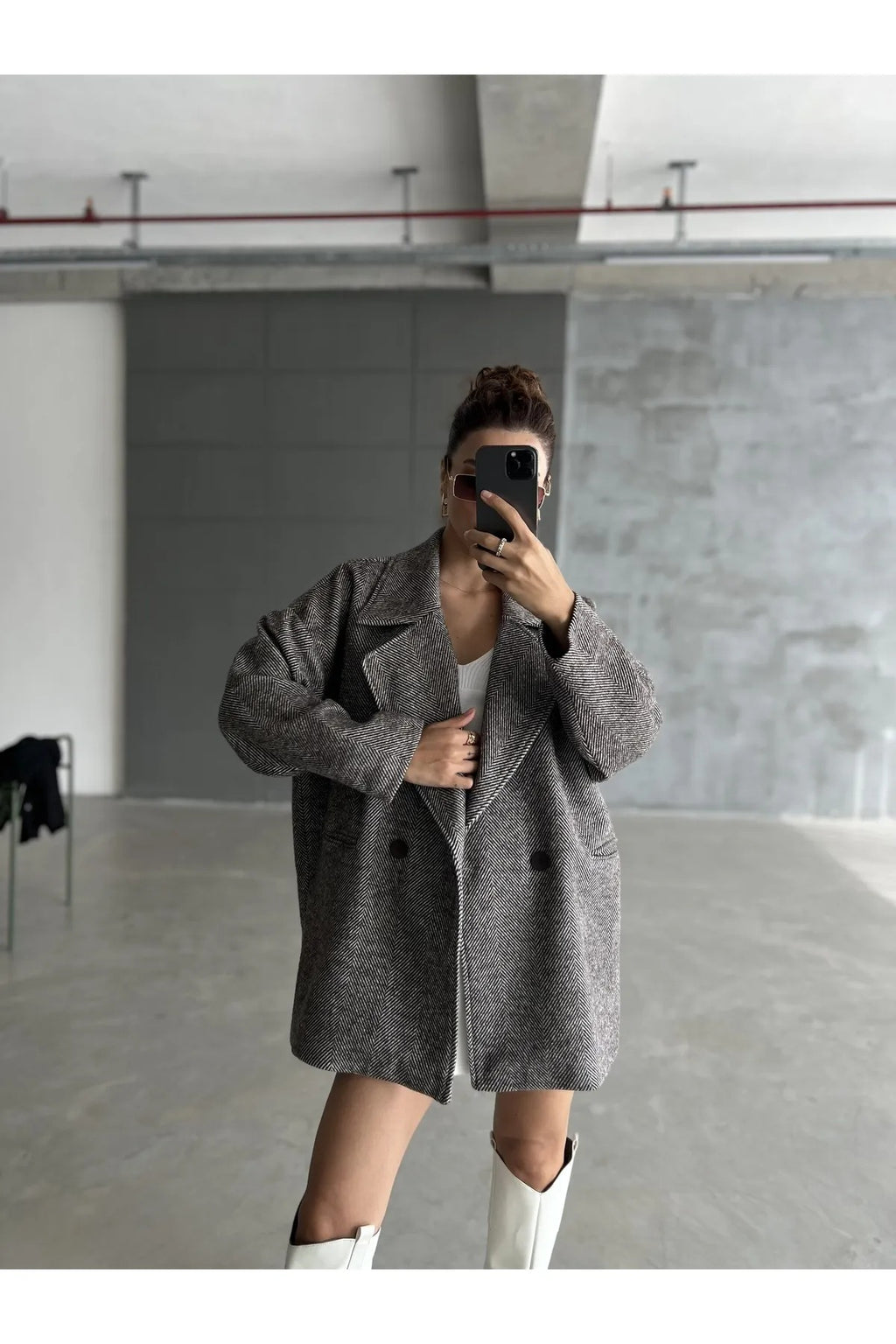 Cashmere Style Button Up Jacket – Classic Long Sleeve Coat with Double Pockets Jackets LUNARITY GARAGE