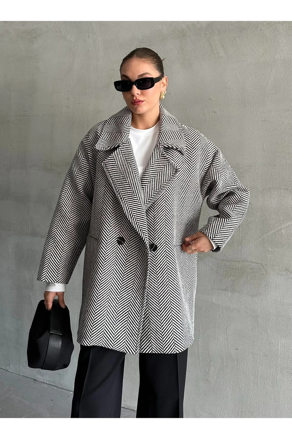 Cashmere Style Button Up Jacket – Classic Long Sleeve Coat with Double Pockets Jackets LUNARITY GARAGE