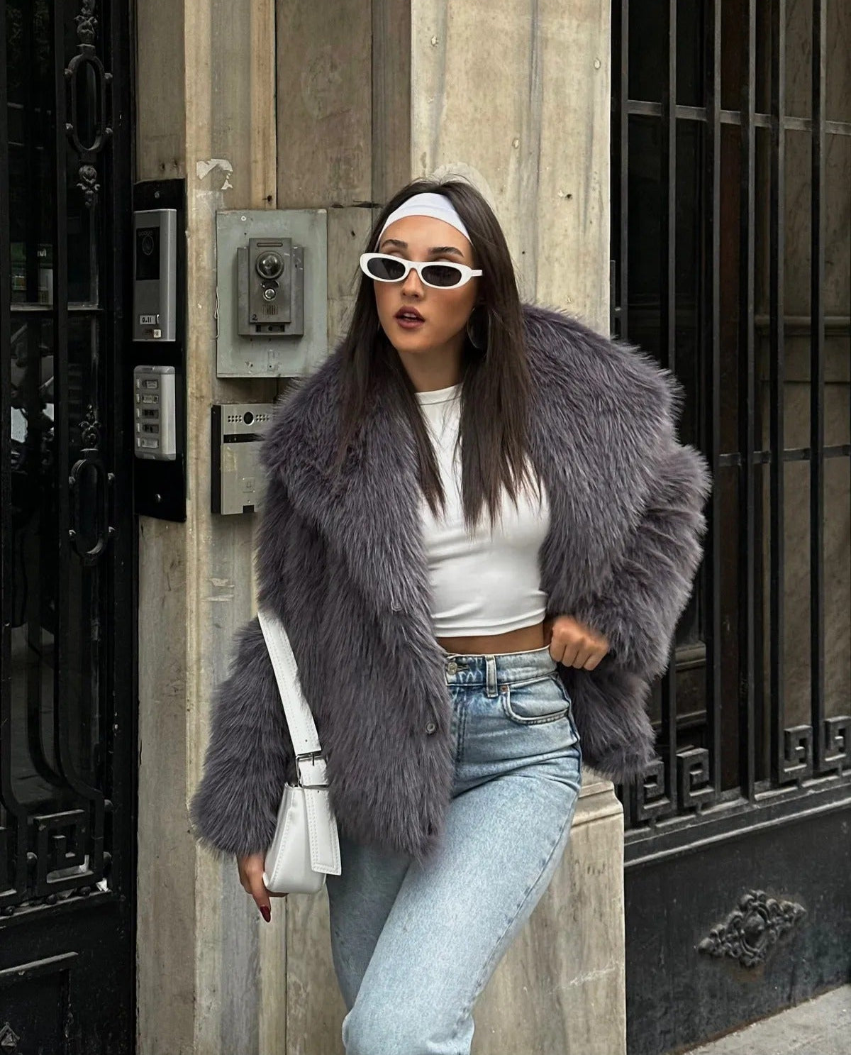 Soft Touch Oversized Premium Fur Plush Coats Fur Plush Coat LUNARITY GARAGE Small Solid Gray