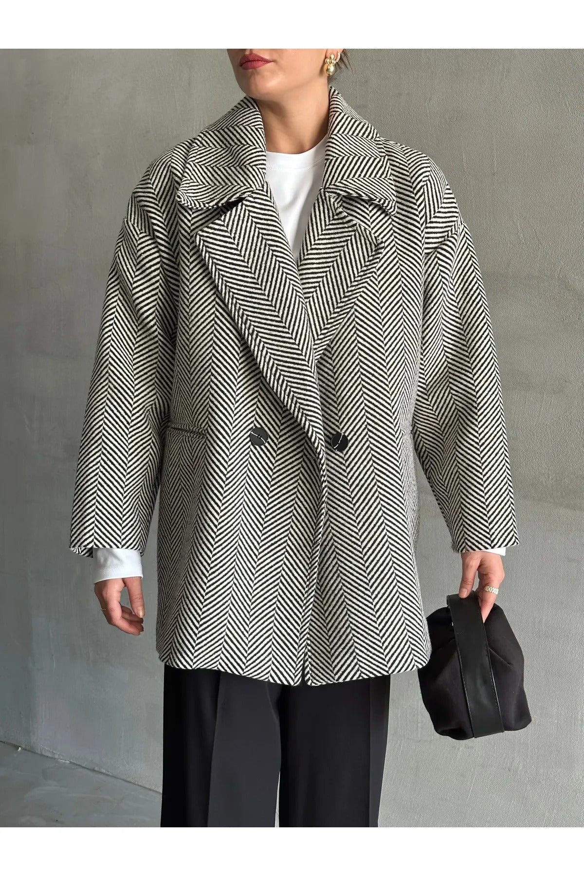 Cashmere Style Button Up Jacket – Classic Long Sleeve Coat with Double Pockets Jackets LUNARITY GARAGE