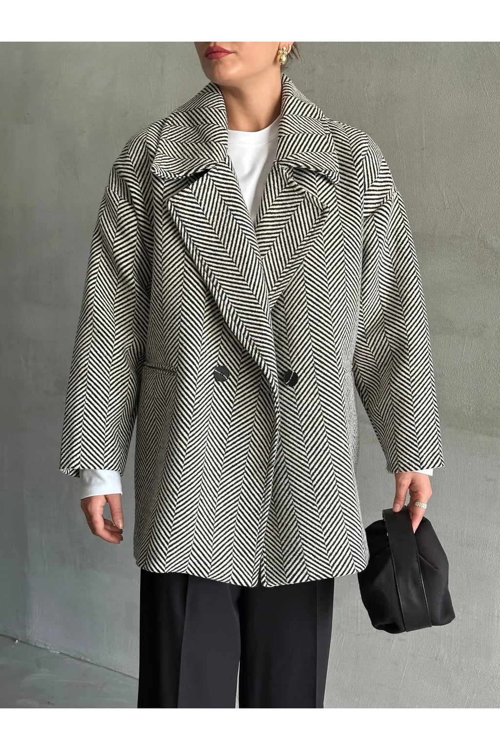 Cashmere Style Button Up Jacket – Classic Long Sleeve Coat with Double Pockets Jackets LUNARITY GARAGE