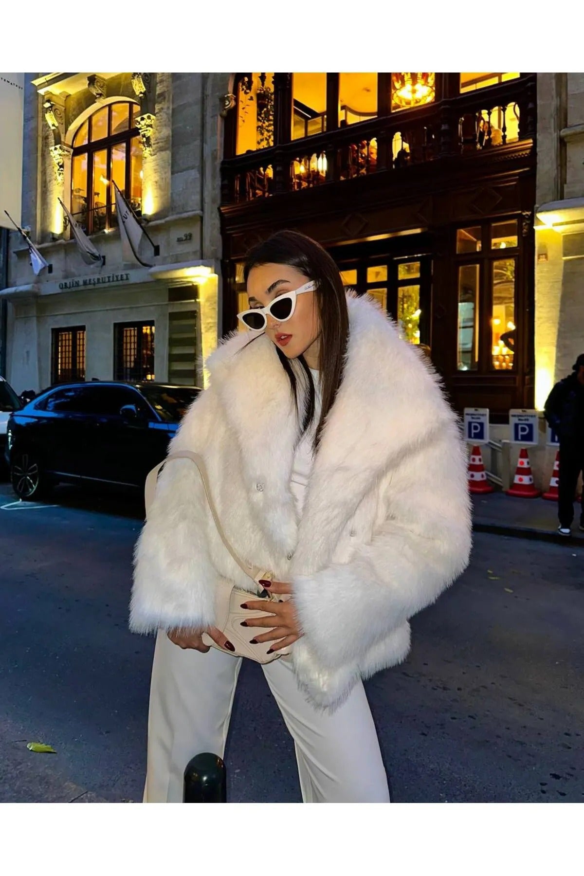 Soft Touch Oversized Premium Fur Plush Coats Fur Plush Coat LUNARITY GARAGE Small White