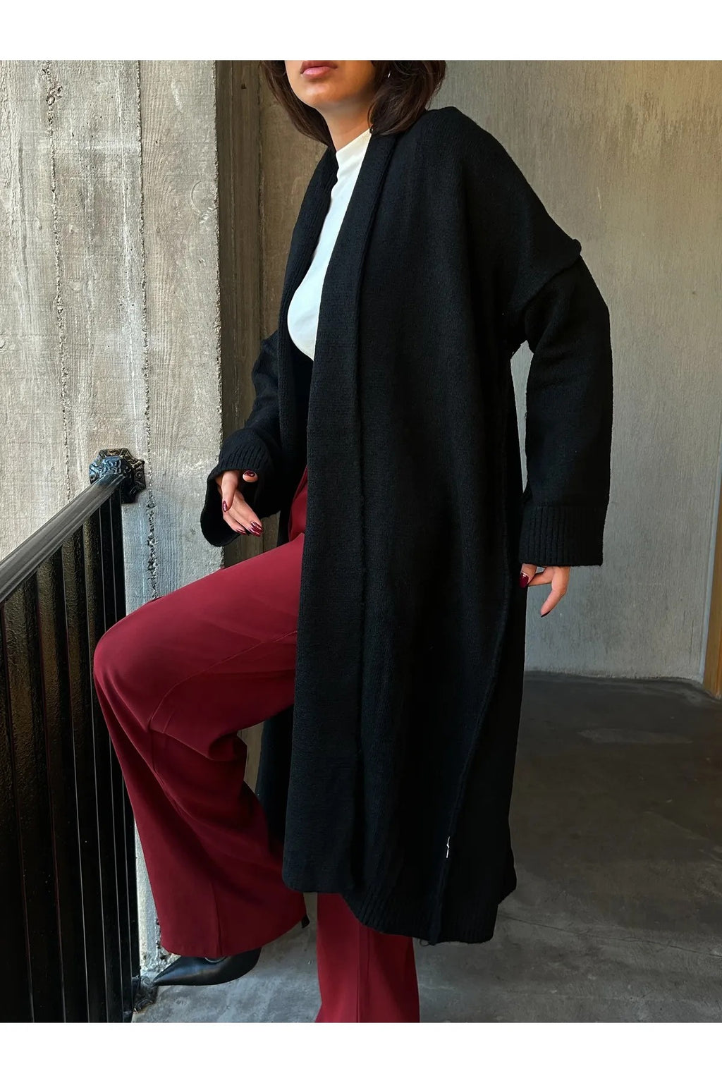 Oversized Gray Cardigan cardigan LunarityGarage