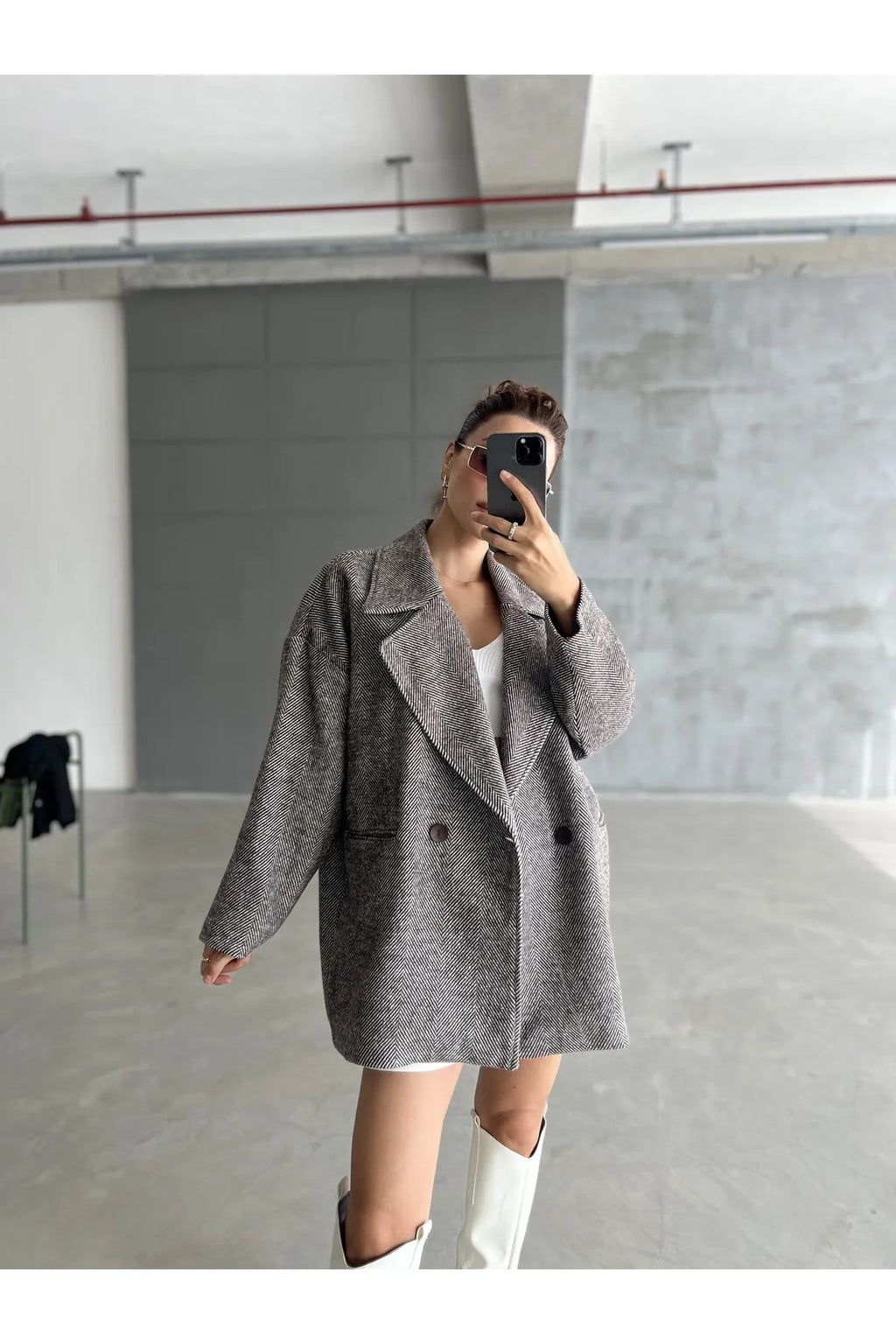 Cashmere Style Button Up Jacket – Classic Long Sleeve Coat with Double Pockets Jackets LUNARITY GARAGE