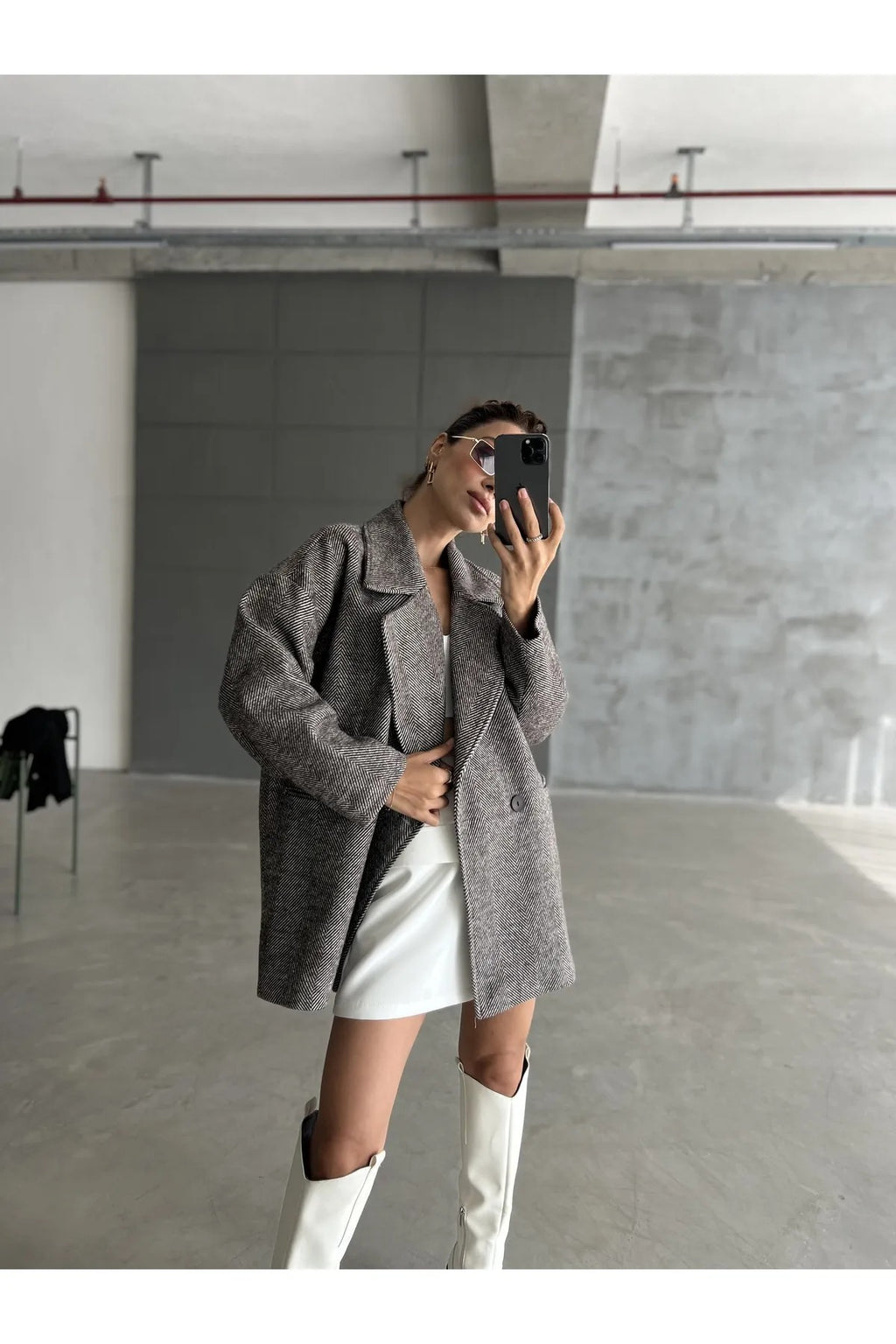Cashmere Style Button Up Jacket – Classic Long Sleeve Coat with Double Pockets Jackets LUNARITY GARAGE