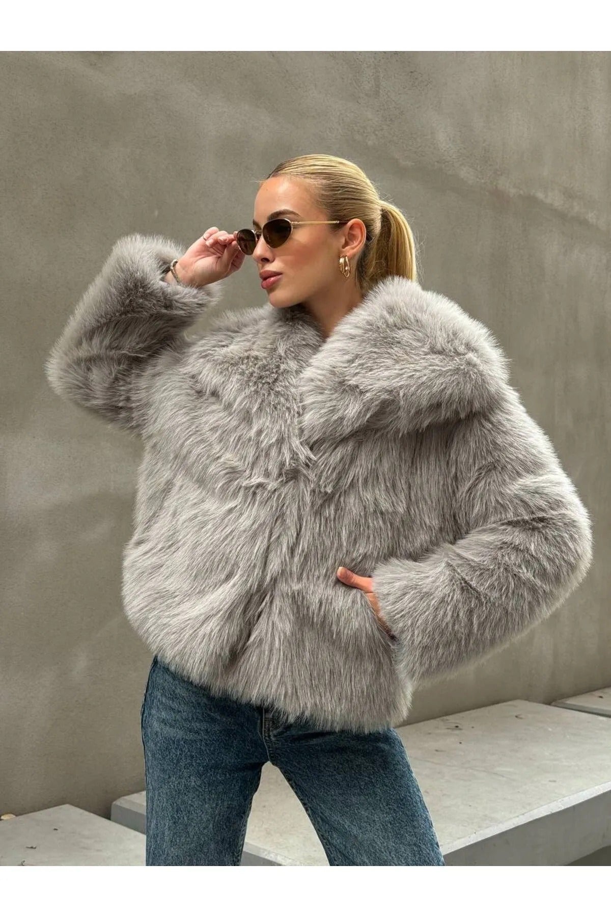 Soft Touch Oversized Premium Fur Plush Coats Fur Plush Coat LUNARITY GARAGE