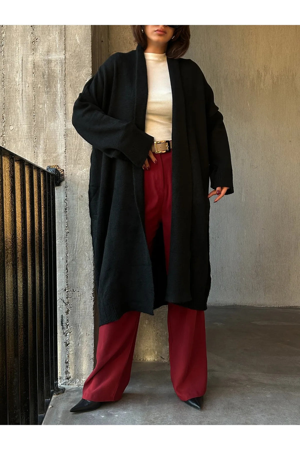 Oversized Gray Cardigan cardigan LunarityGarage