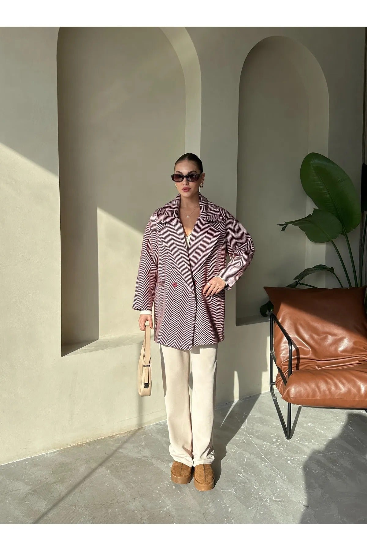 Cashmere Style Button Up Jacket – Classic Long Sleeve Coat with Double Pockets Jackets LUNARITY GARAGE