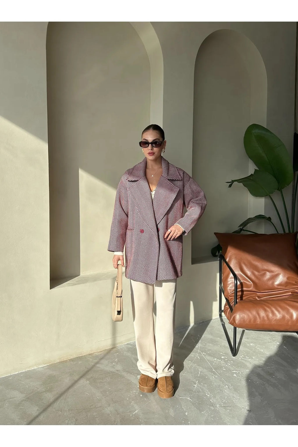 Cashmere Style Button Up Jacket – Classic Long Sleeve Coat with Double Pockets Jackets LUNARITY GARAGE