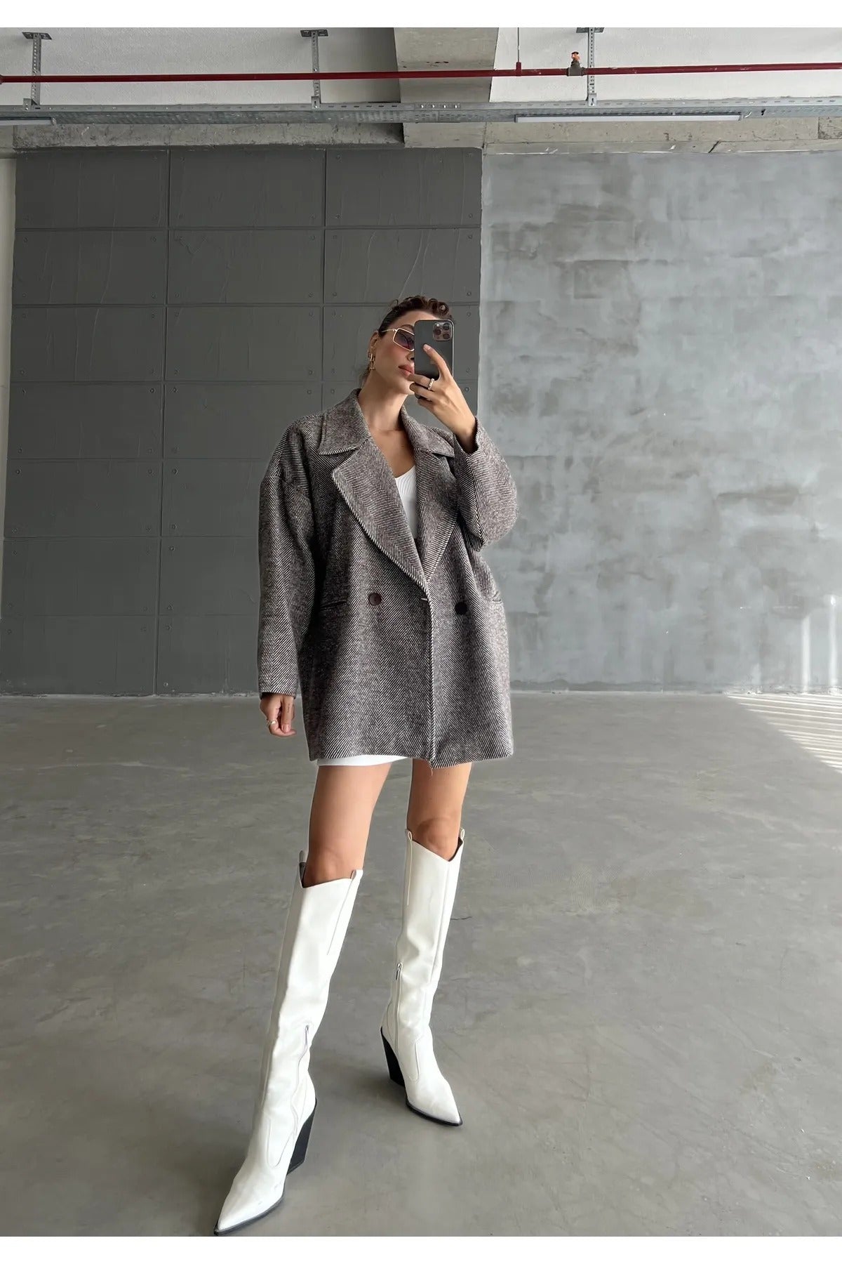 Cashmere Style Button Up Jacket – Classic Long Sleeve Coat with Double Pockets Jackets LUNARITY GARAGE