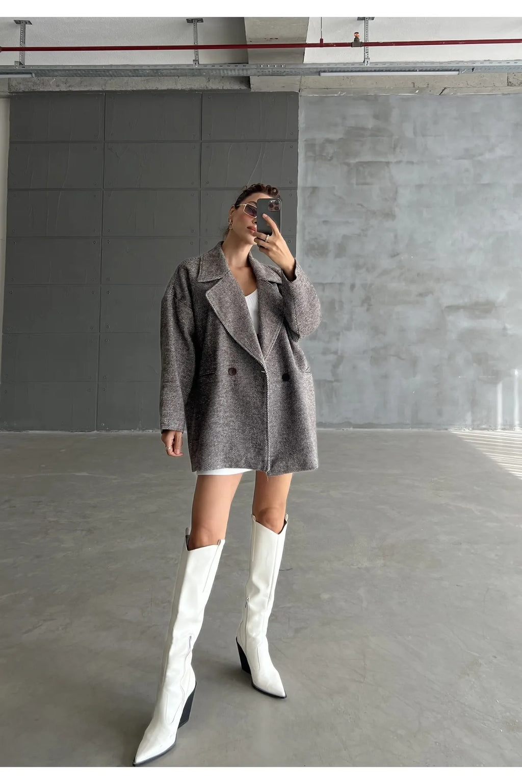 Cashmere Style Button Up Jacket – Classic Long Sleeve Coat with Double Pockets Jackets LUNARITY GARAGE