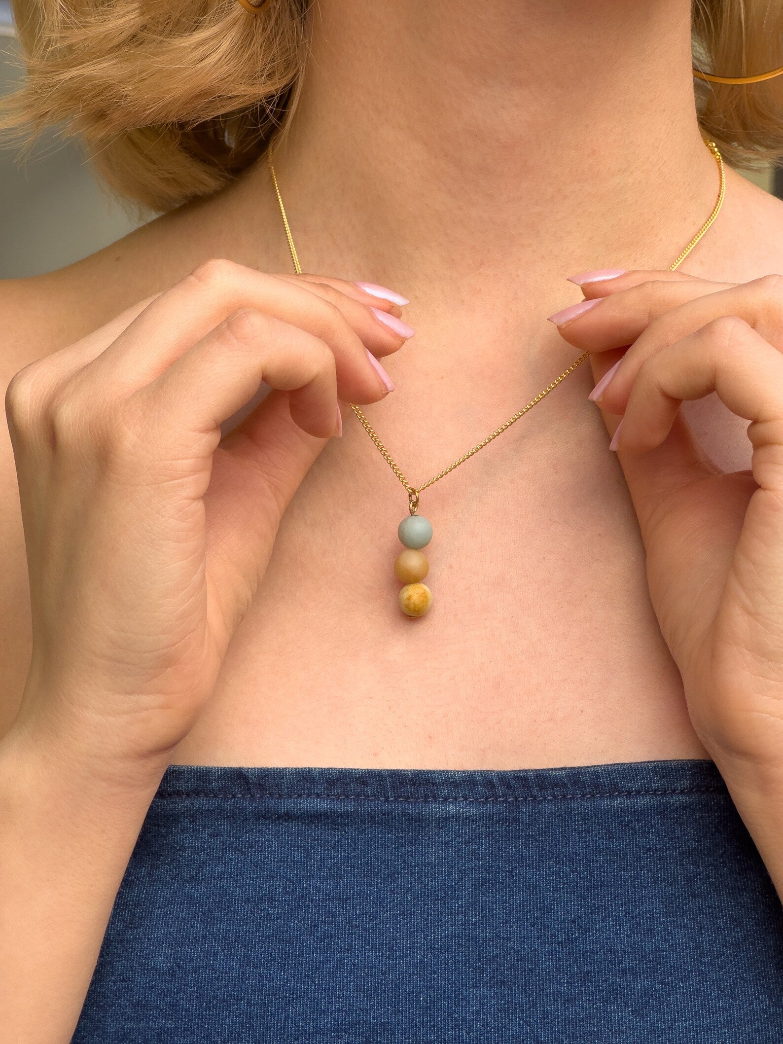 Minimalist Amazonite Necklace necklaces LUNARITY GARAGE