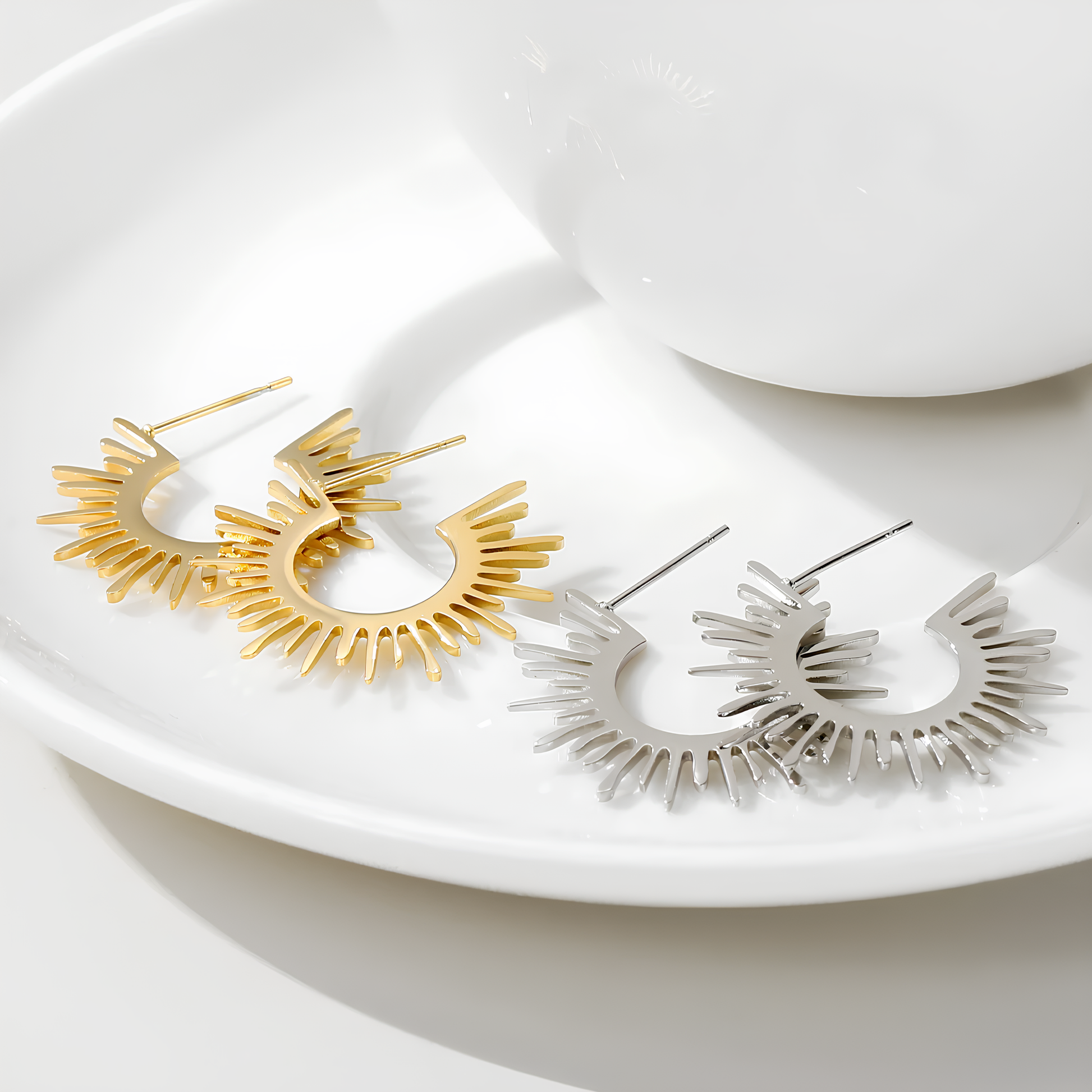 Rebellious Rings Hoops earrings LUNARITY GARAGE