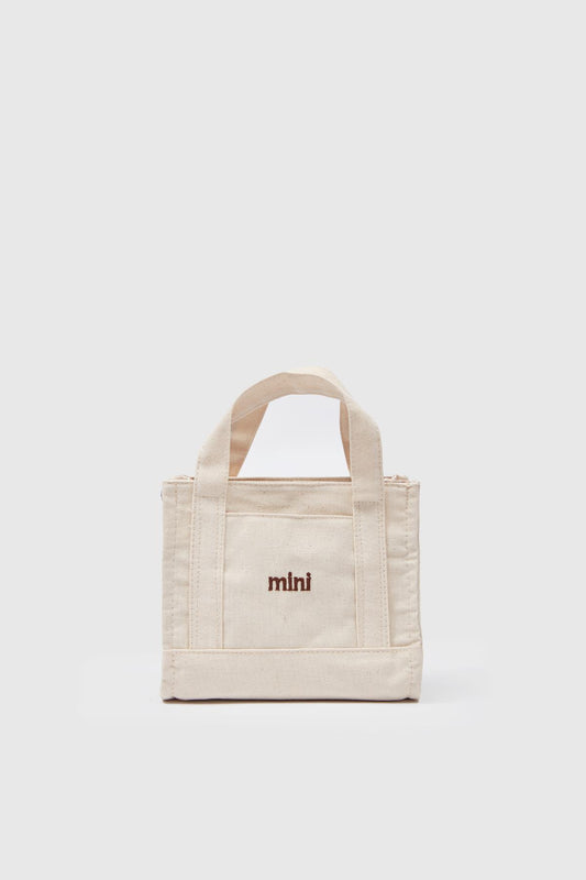 Organic Canvas Fabric Cream Crossbody Bag Mini bag LUNARITY GARAGE   