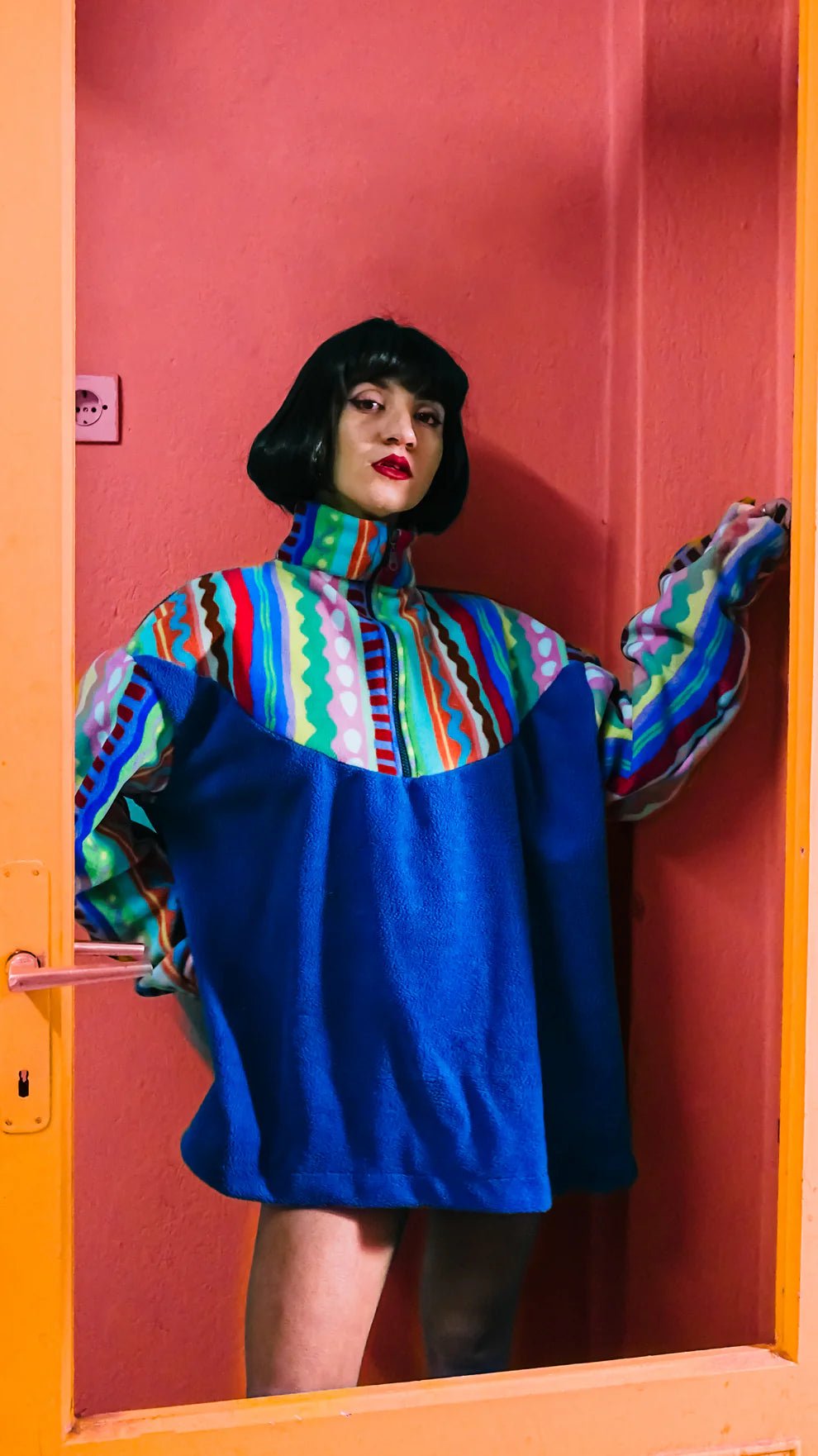 Colorful and Cozy Handmade Polar Sweatshirt sweatshirt LUNARITY GARAGE