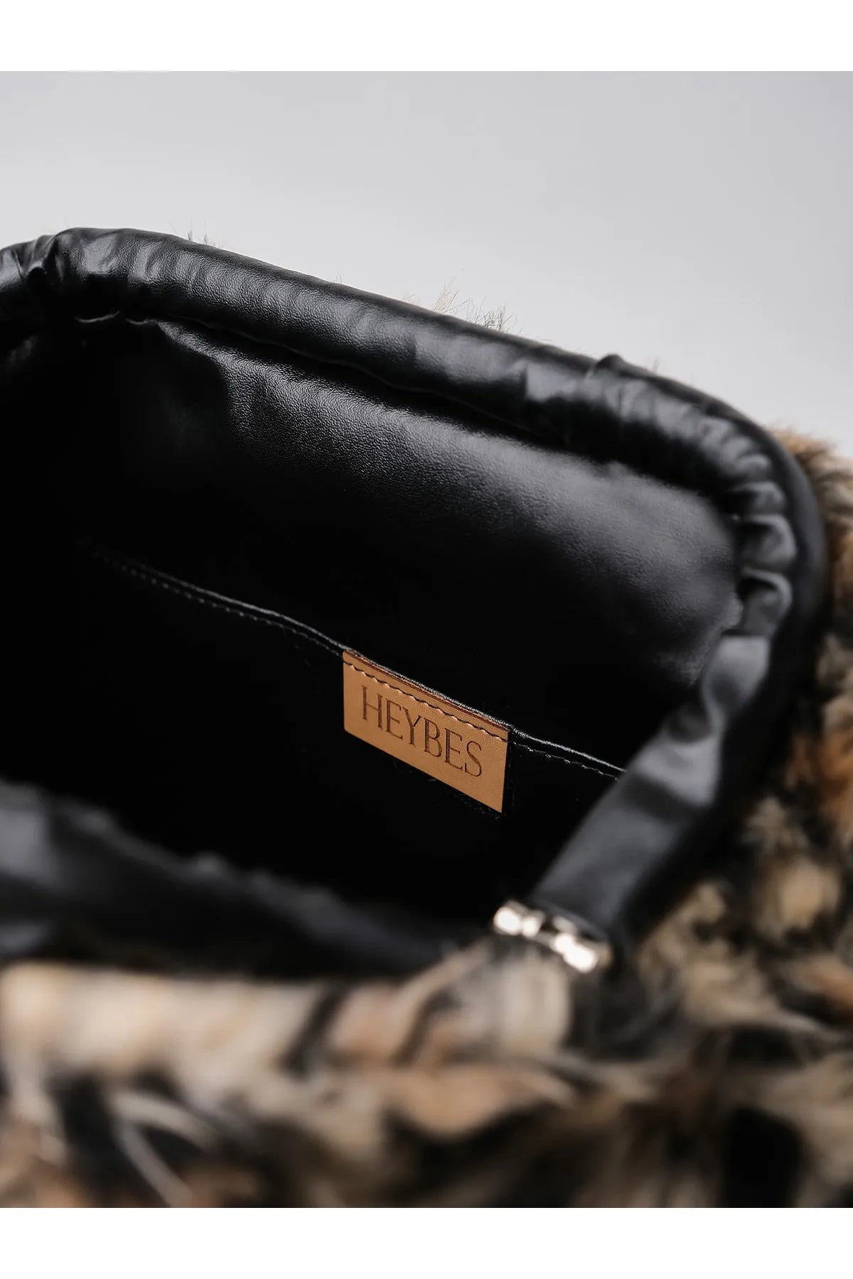 Bold Brown Leopard Print Plush Clutch Handbag clutch LUNARITY GARAGE