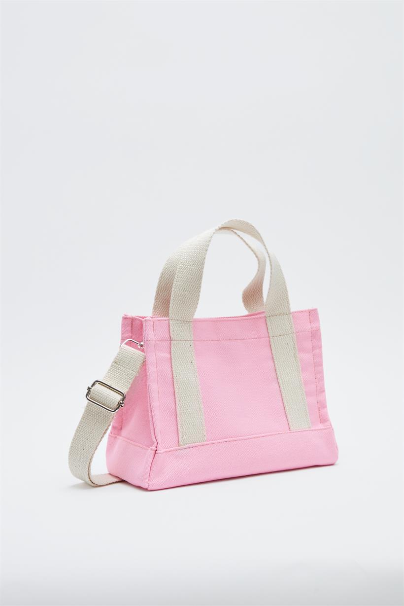 Pink Women Canvas Mini Tote Bag bag LUNARITY GARAGE   