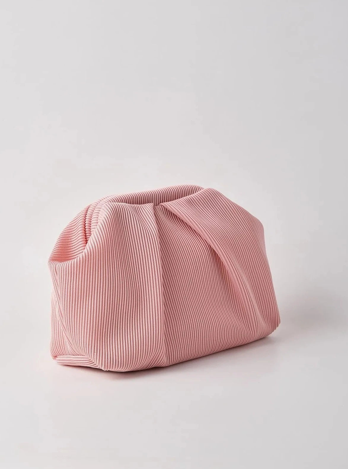 Elegant Fuschia Pleated Clutch Handbag clutch LUNARITY GARAGE