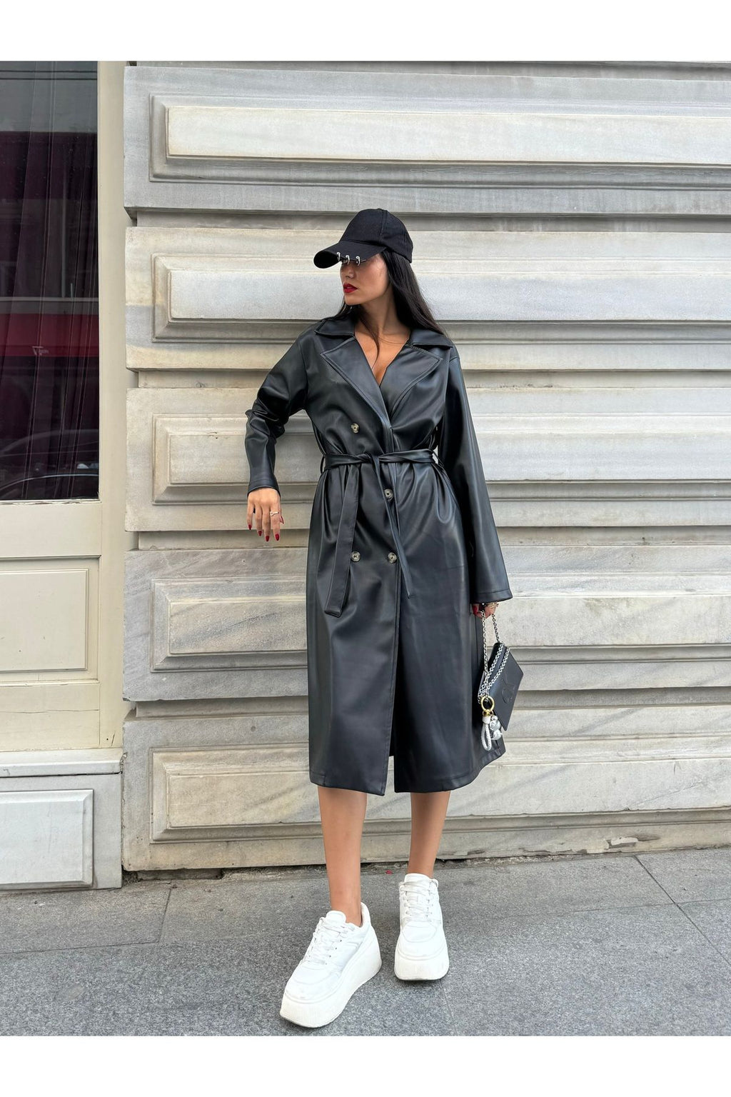 Women's Brown Double-Breasted Trench Coat Trench Coat LunarityGarage