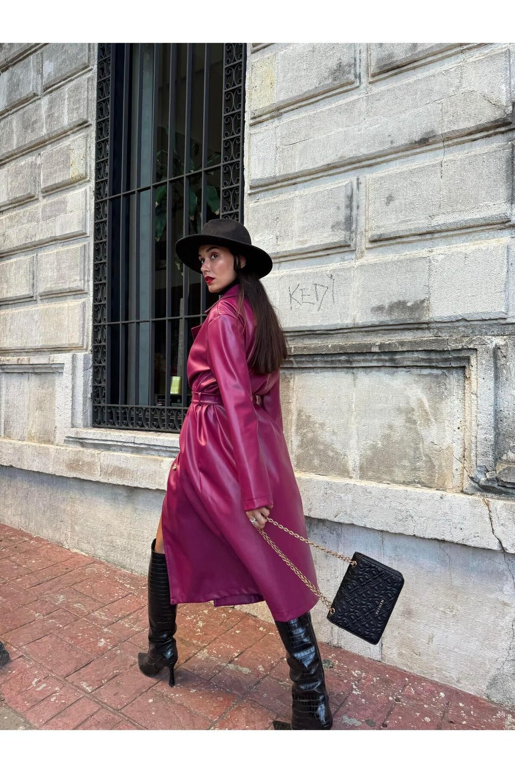 Women's Brown Double-Breasted Trench Coat Trench Coat LunarityGarage