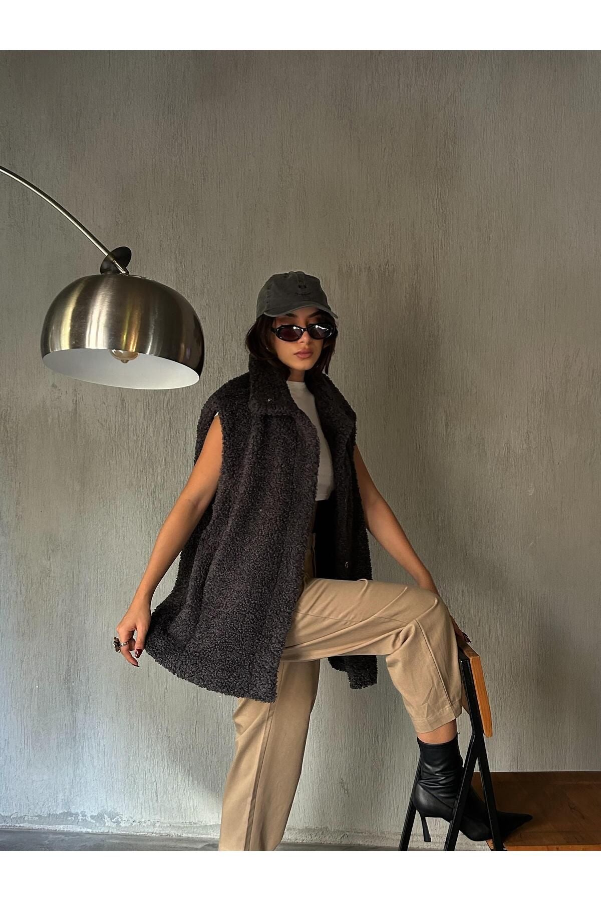 Plush Lined Snap Vest