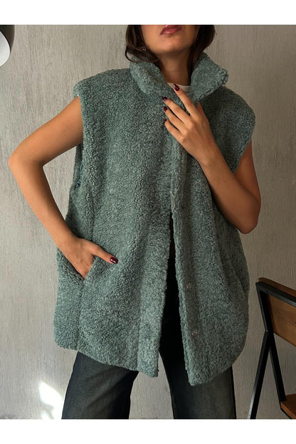 Plush Lined Snap Vest Vest LunarityGarage
