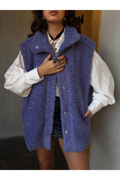 Plush Lined Snap Vest Vest LunarityGarage