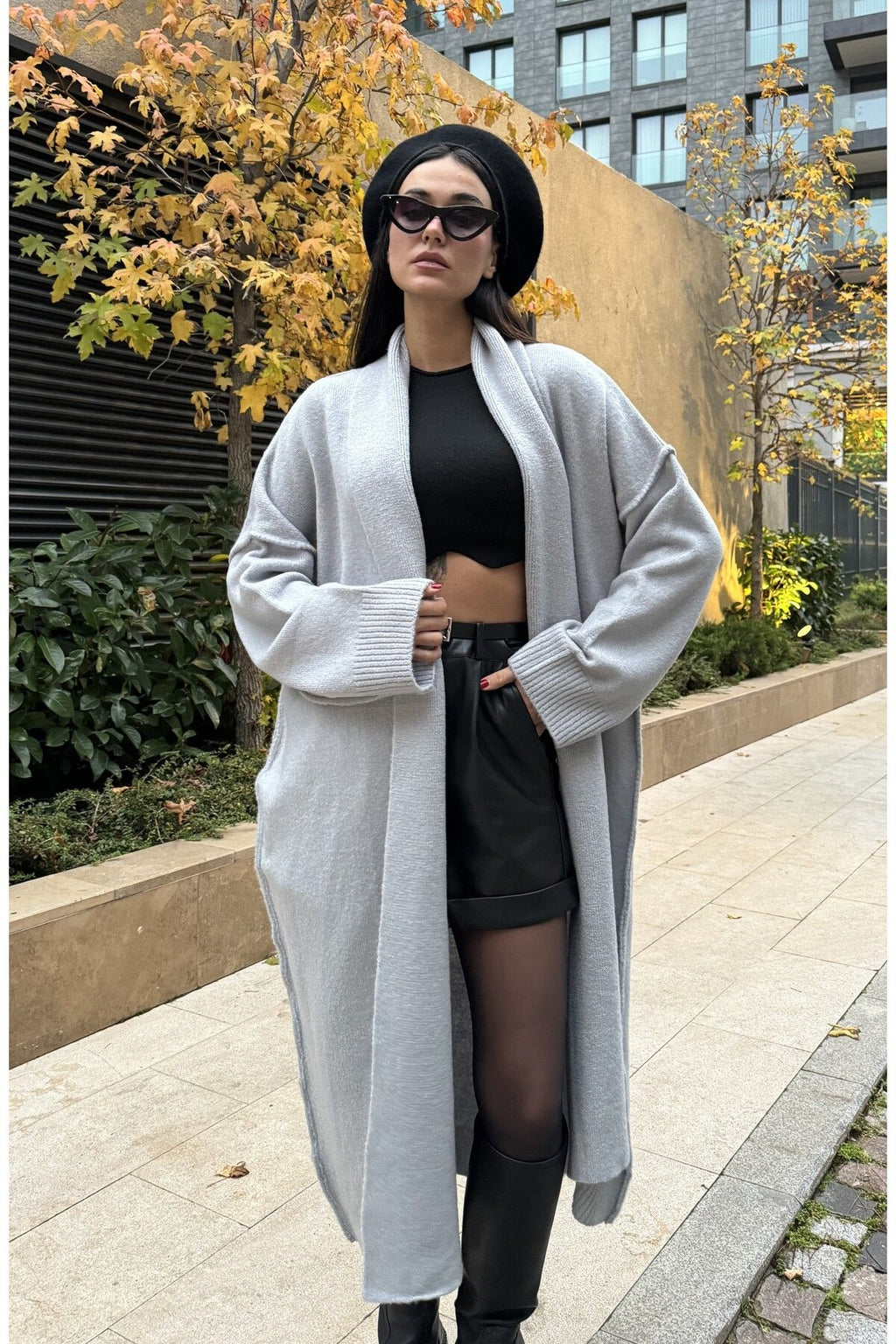 Oversized Gray Cardigan cardigan LunarityGarage Gray Standard