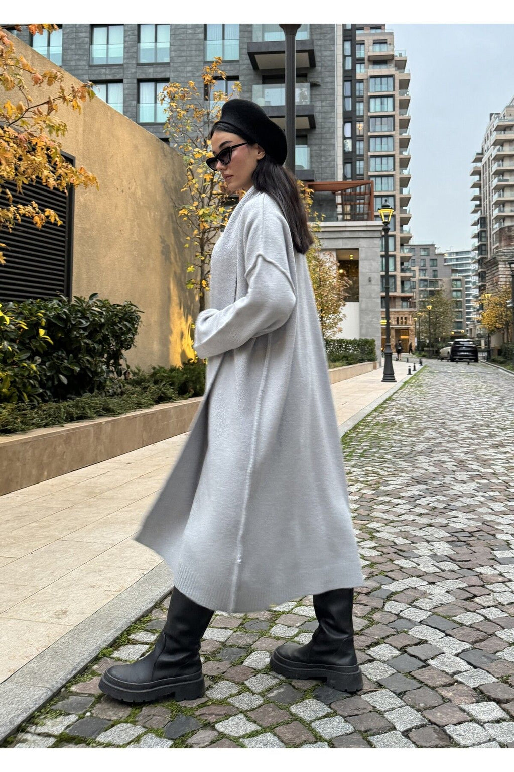 Oversized Gray Cardigan cardigan LunarityGarage