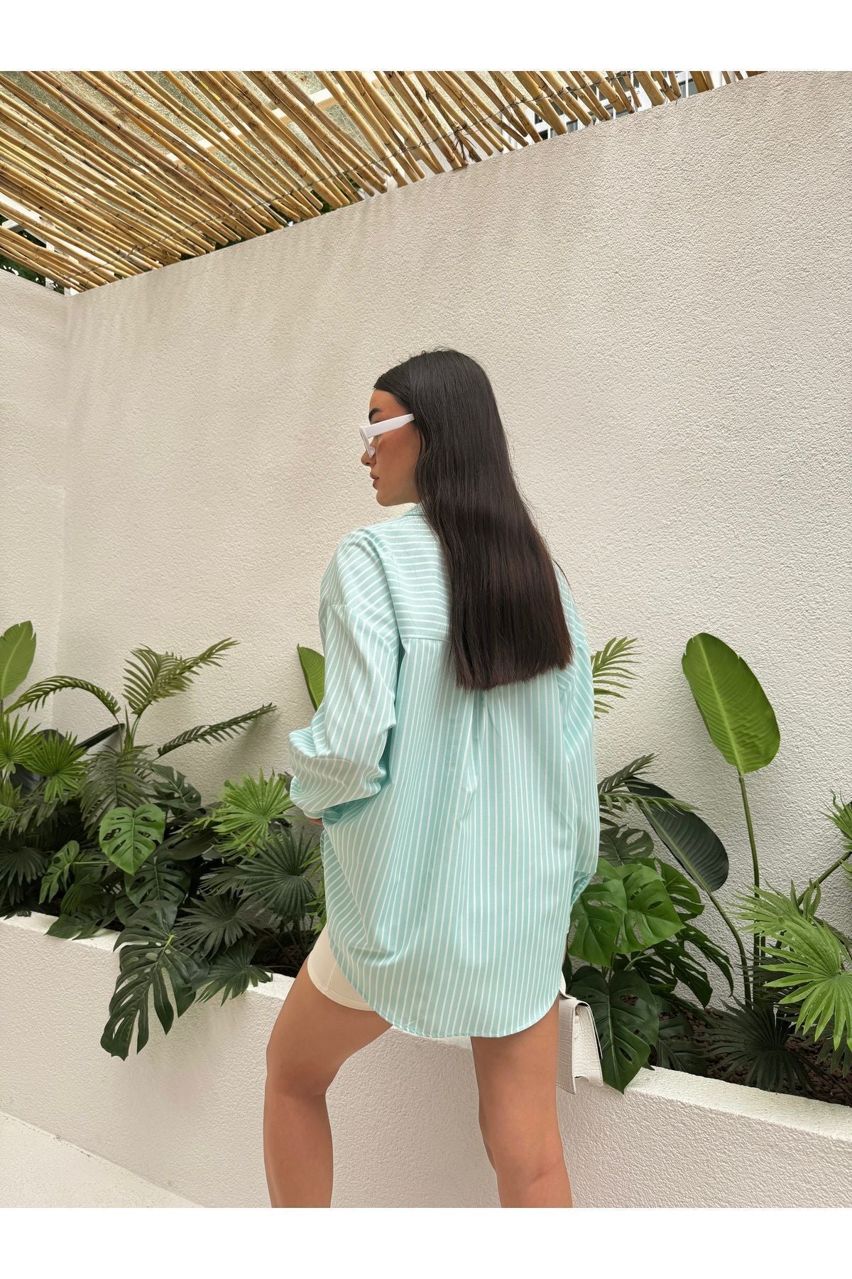 Striped Oversized Shirt shirt LunarityGarage