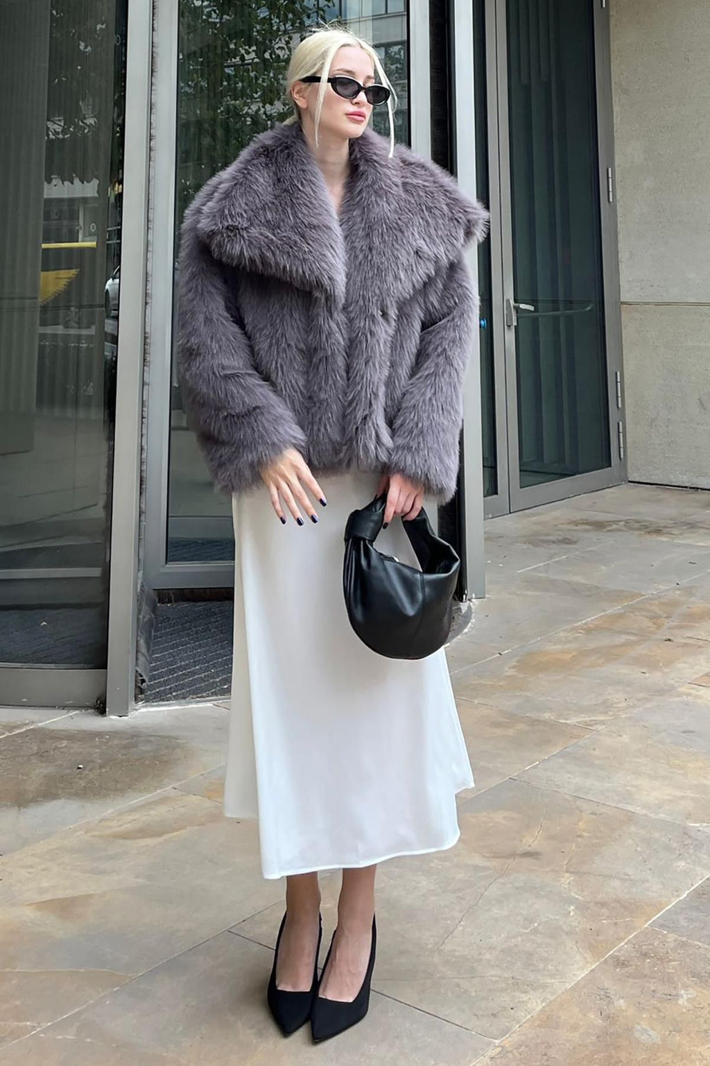 Women's Smoked Textured Faux Fur Coat coat LunarityGarage