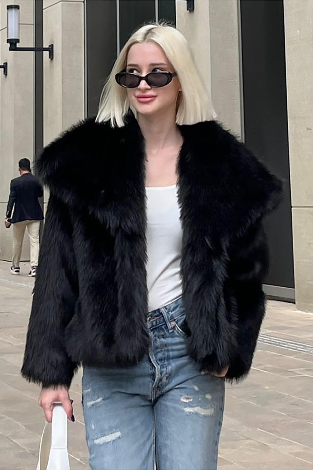 Women's Smoked Textured Faux Fur Coat coat LunarityGarage