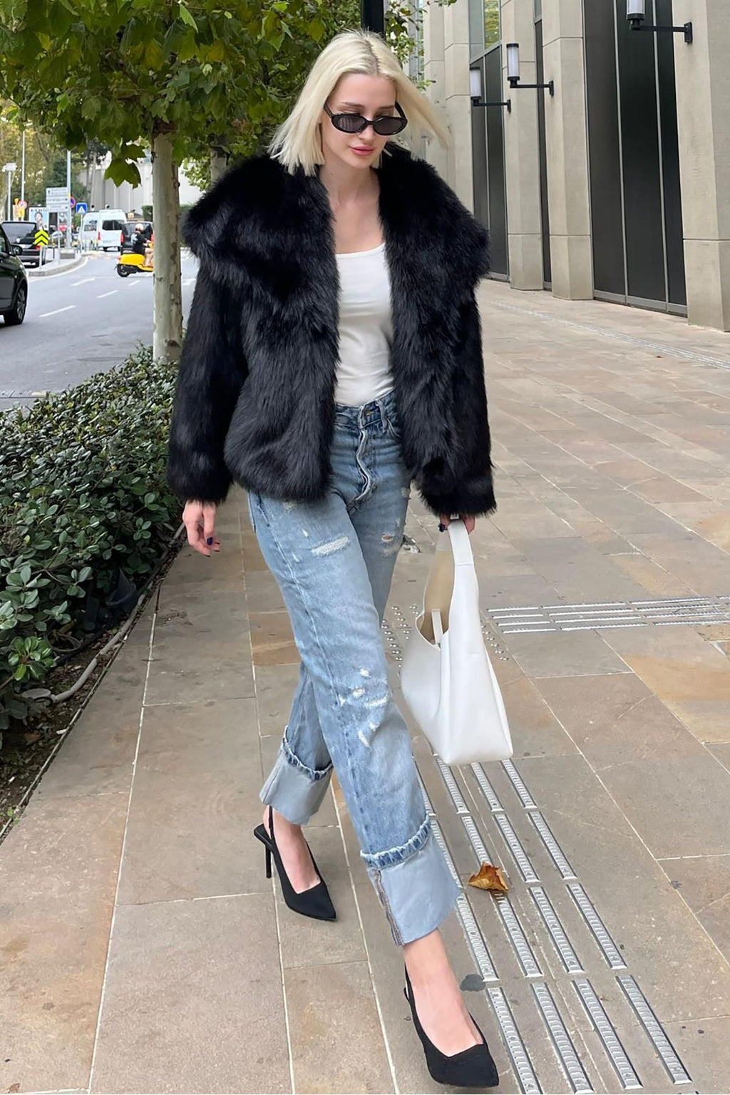 Women's Smoked Textured Faux Fur Coat coat LunarityGarage