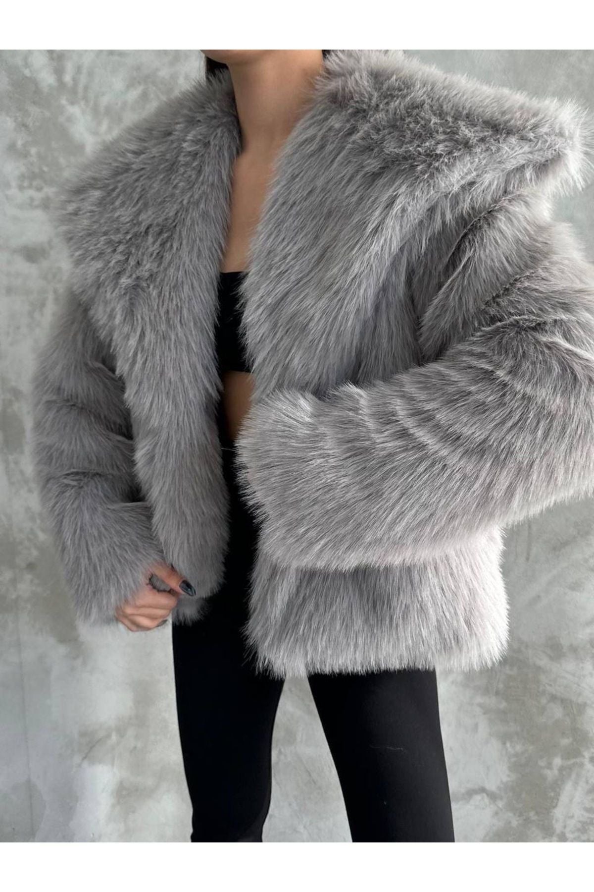 Stylish Faux Fur Winter Coat coat LunarityGarage