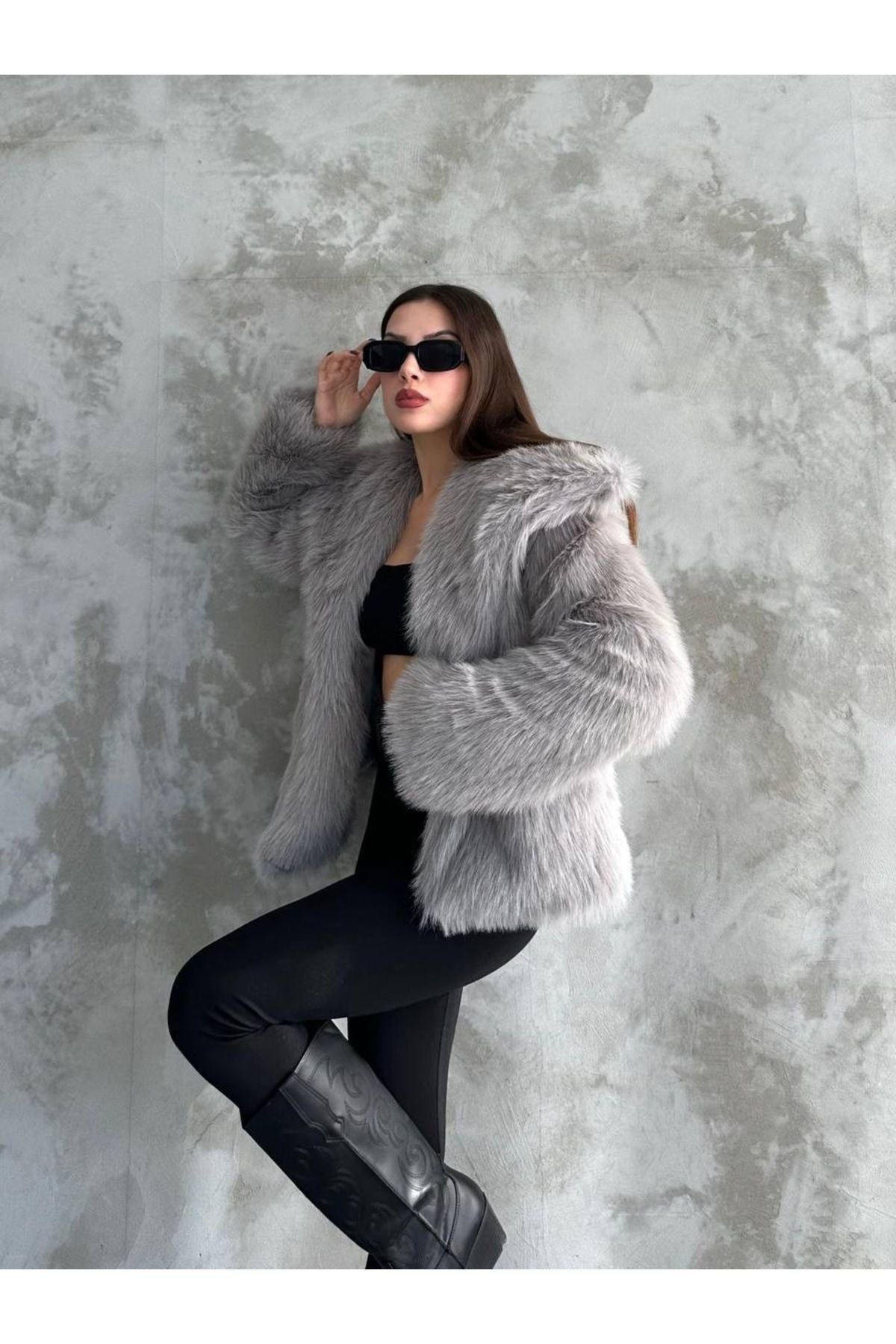 Stylish Faux Fur Winter Coat coat LunarityGarage