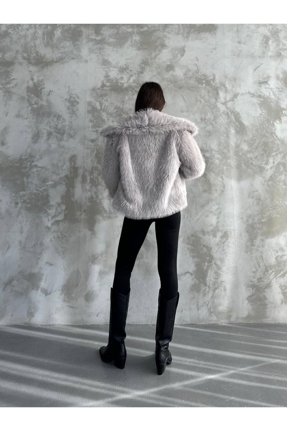Stylish Faux Fur Winter Coat coat LunarityGarage