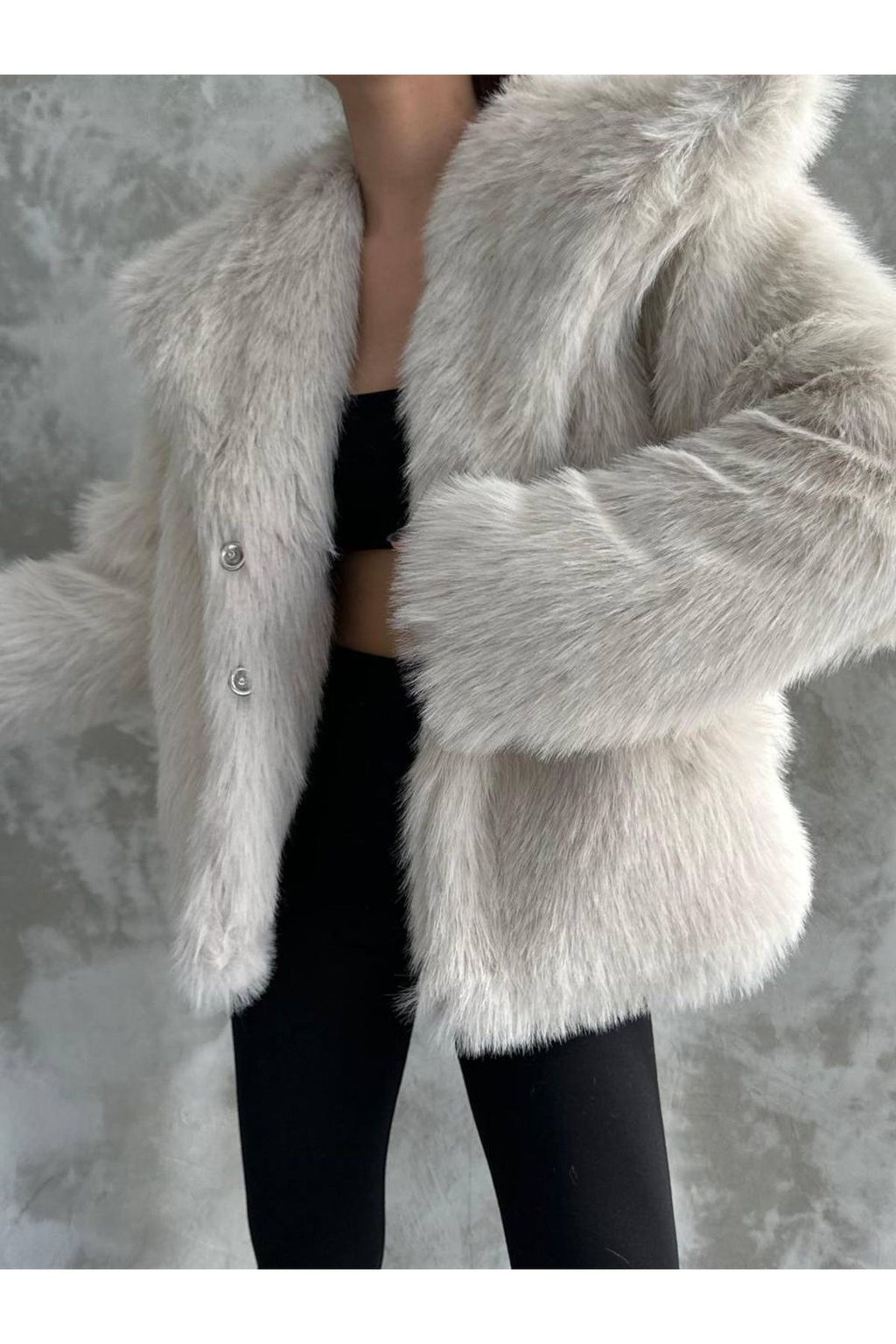 Stylish Faux Fur Winter Coat coat LunarityGarage
