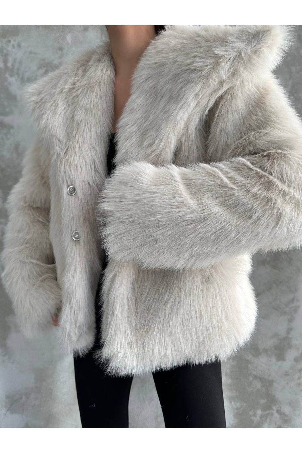 Stylish Faux Fur Winter Coat coat LunarityGarage