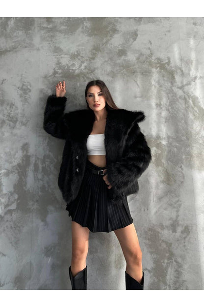 Stylish Faux Fur Winter Coat coat LunarityGarage