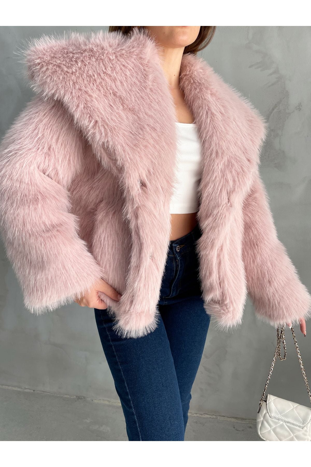 Stylish Faux Fur Winter Coat coat LunarityGarage