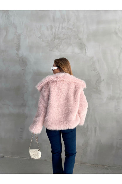 Stylish Faux Fur Winter Coat coat LunarityGarage